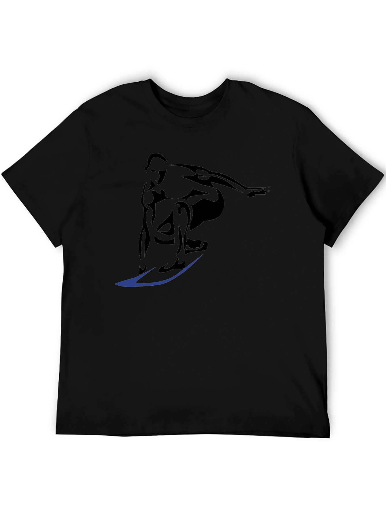 Surfer Graphic Tee - Cool Black T-Shirt