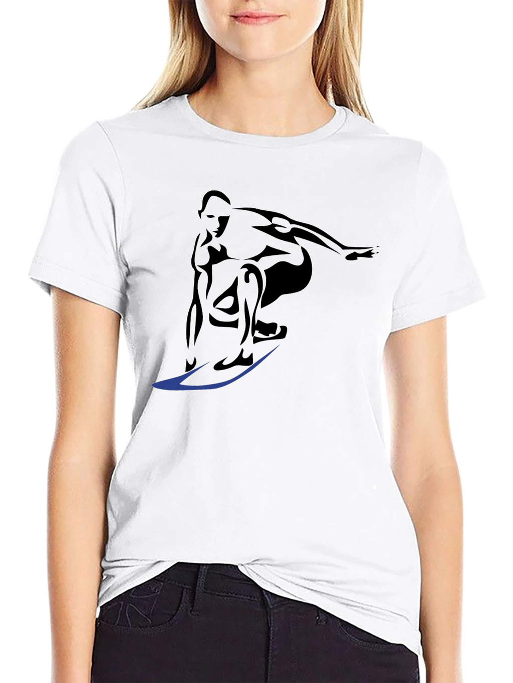 Surfer Graphic Tee - Cool Black T-Shirt