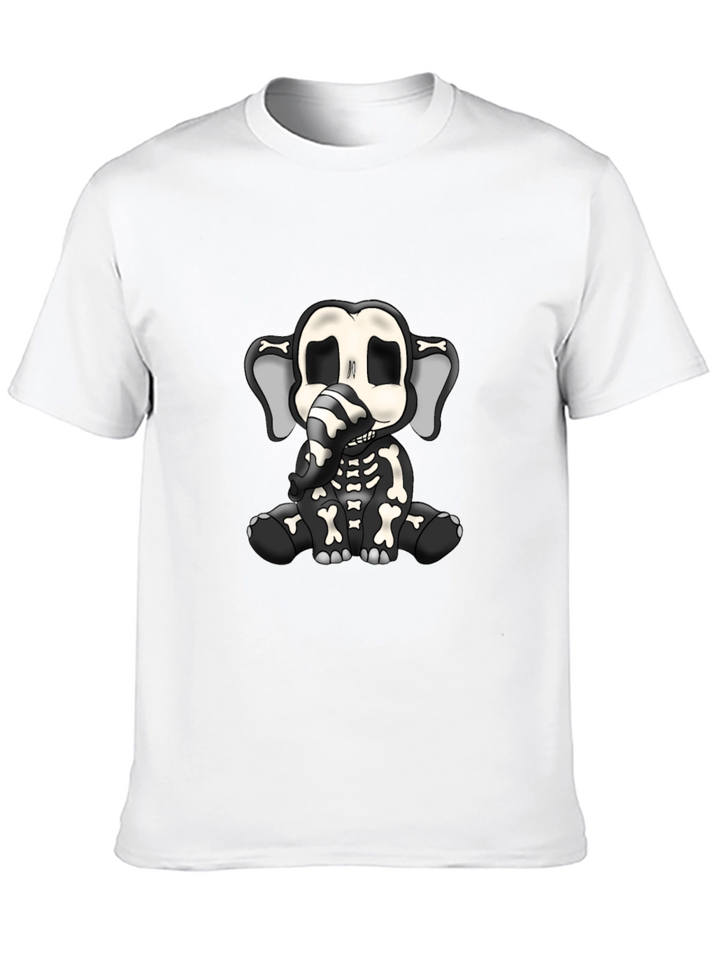 Elephant Skeleton Graphic T-Shirt