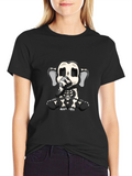 Elephant Skeleton Graphic T-Shirt
