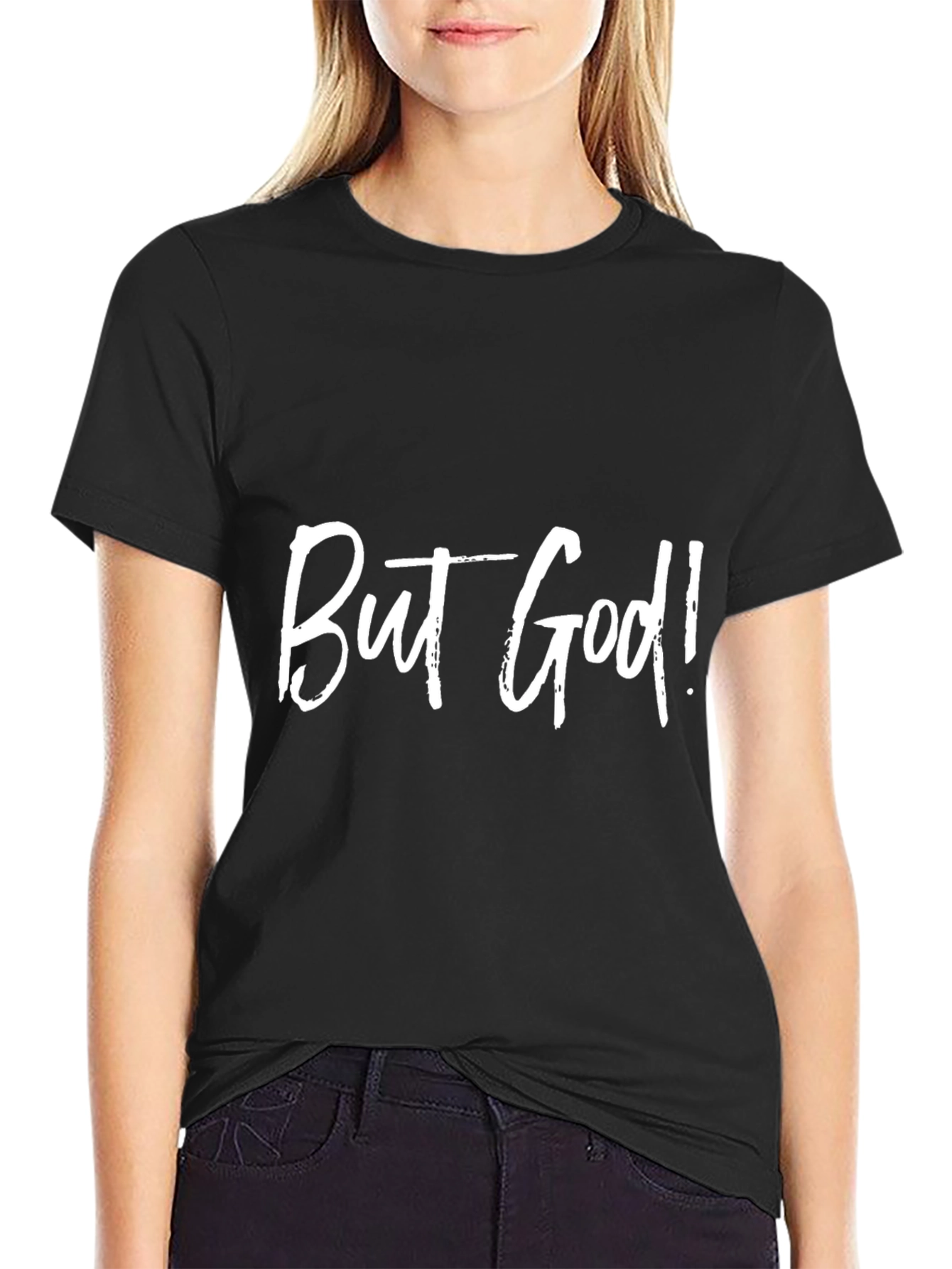 But God! Black Graphic T-Shirt