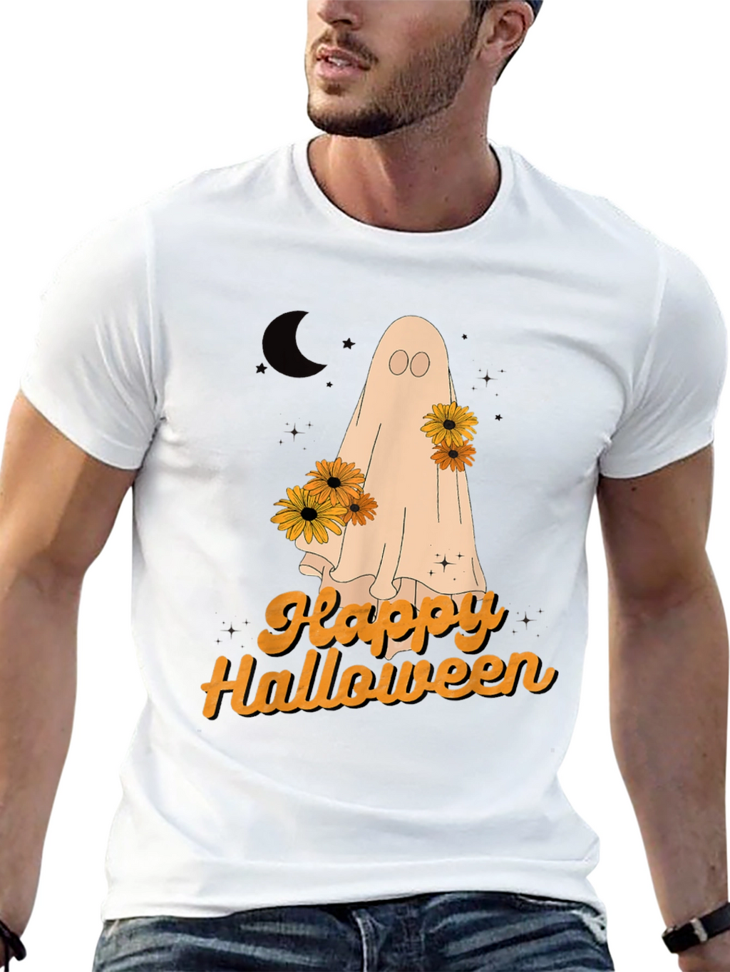 Happy Halloween Ghost Graphic Tee