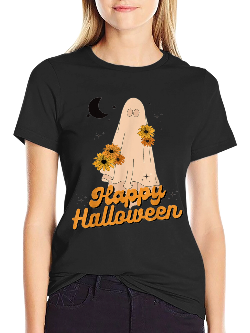 Happy Halloween Ghost Graphic Tee