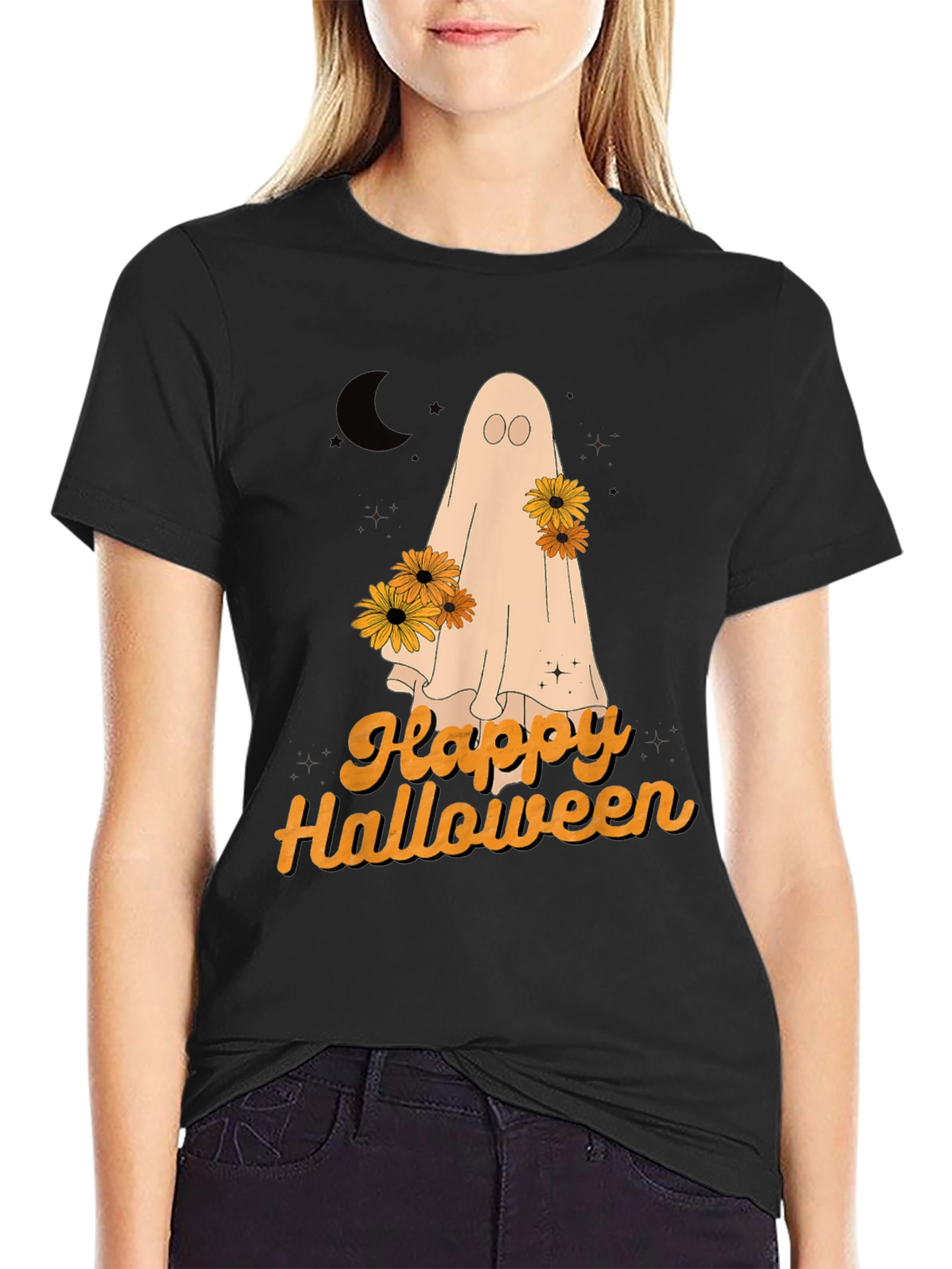 Happy Halloween Ghost Graphic Tee