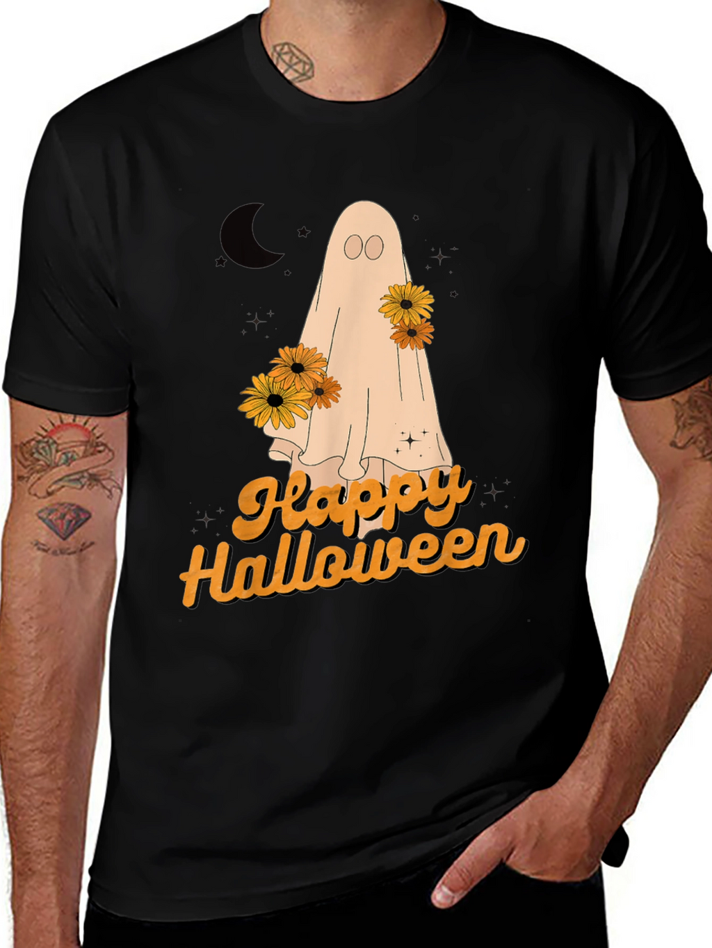 Happy Halloween Ghost Graphic Tee
