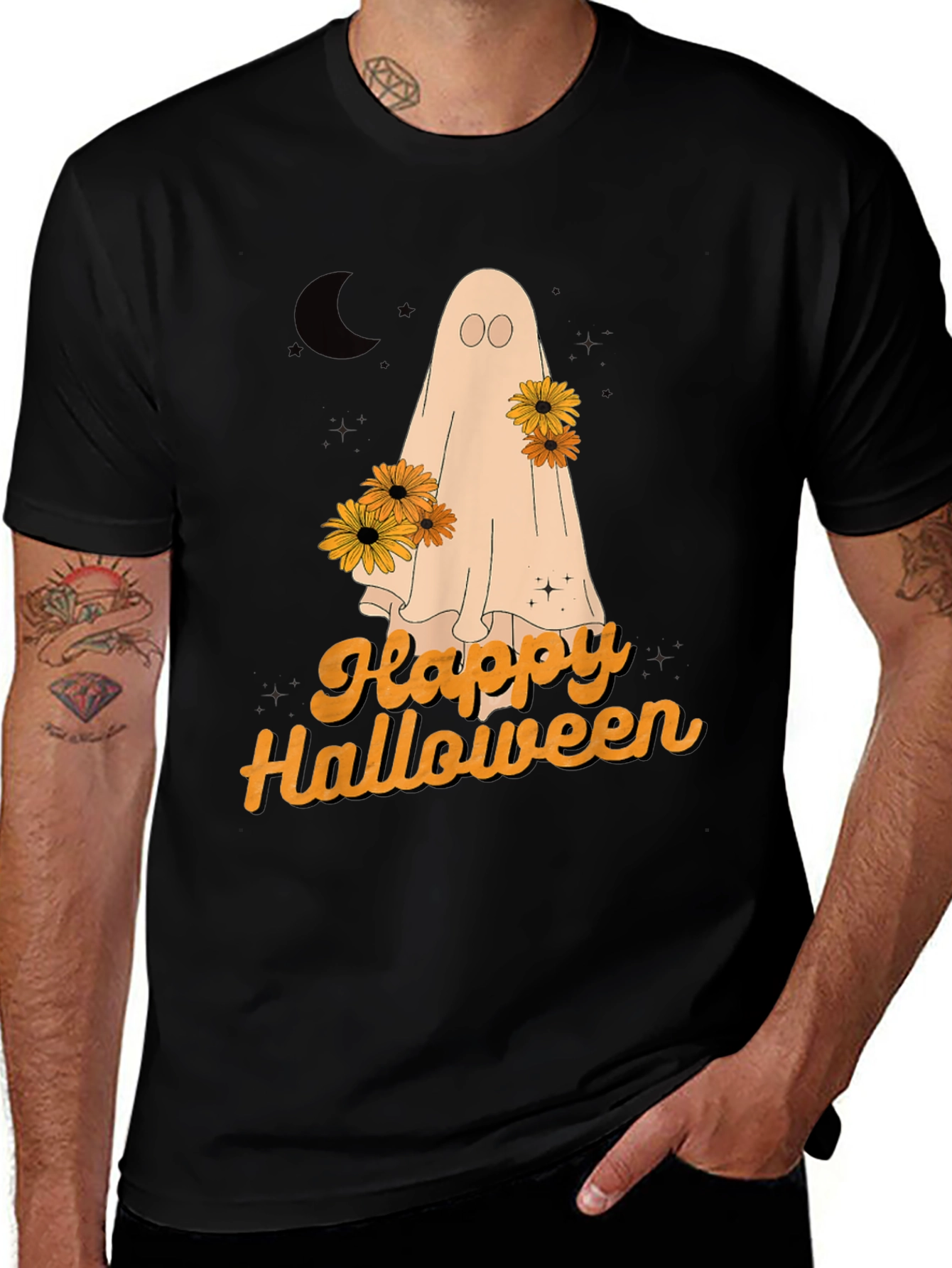 Happy Halloween Ghost Graphic Tee