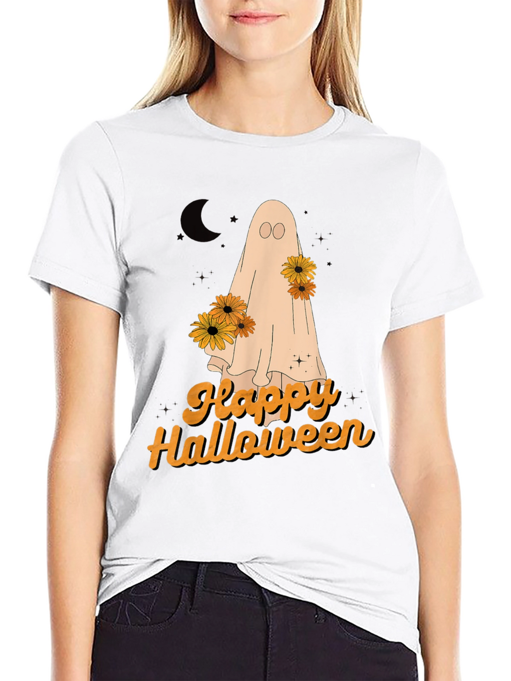 Happy Halloween Ghost Graphic Tee