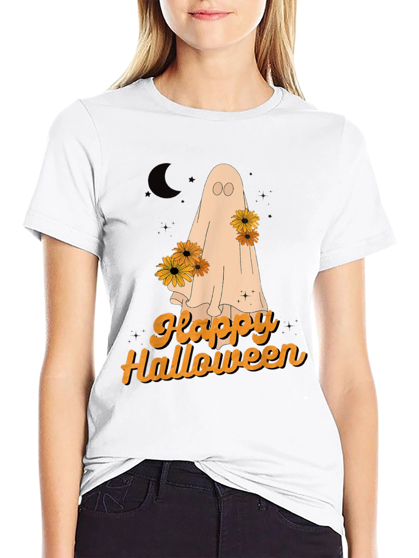 Happy Halloween Ghost Graphic Tee