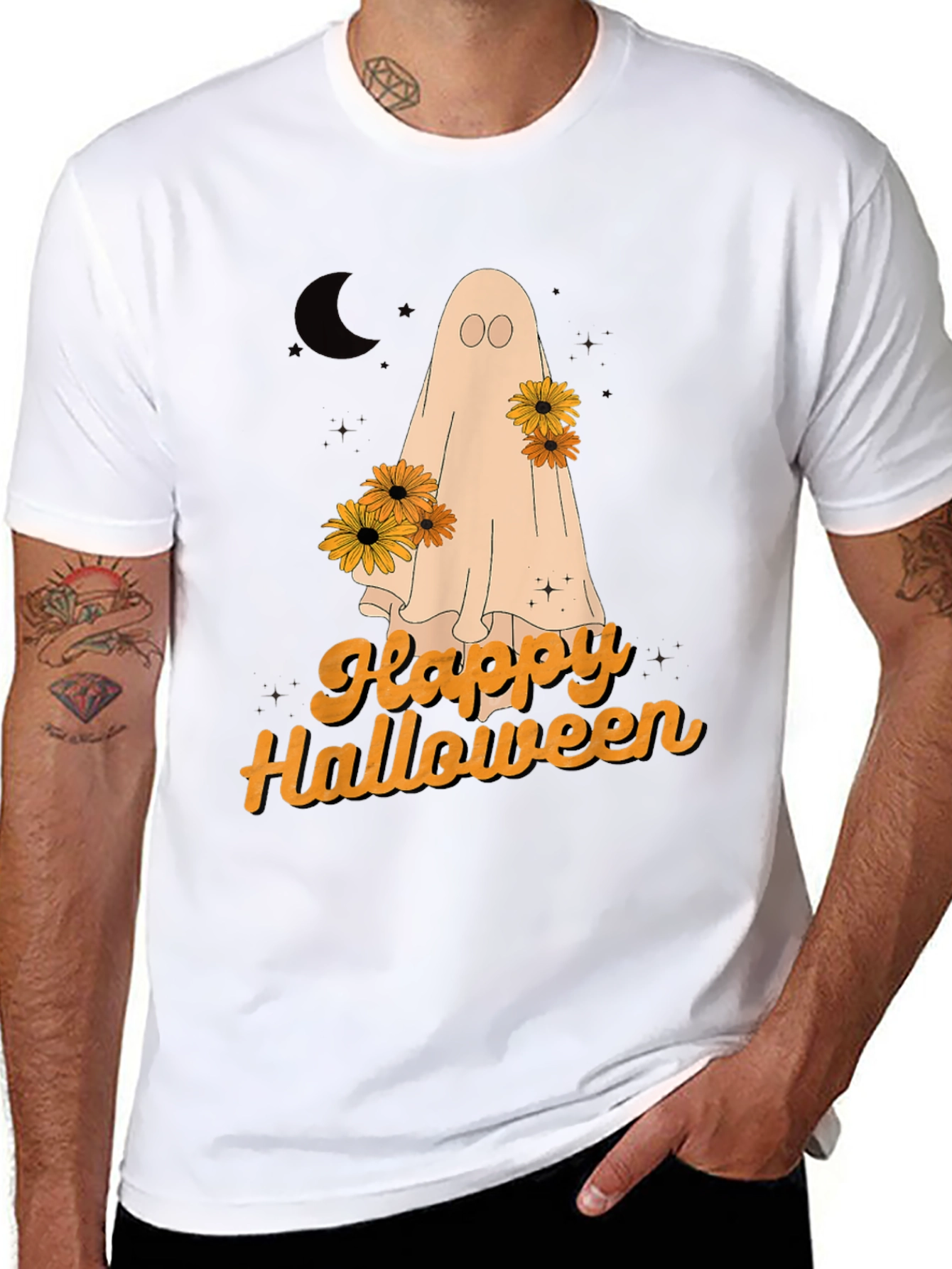 Happy Halloween Ghost Graphic Tee