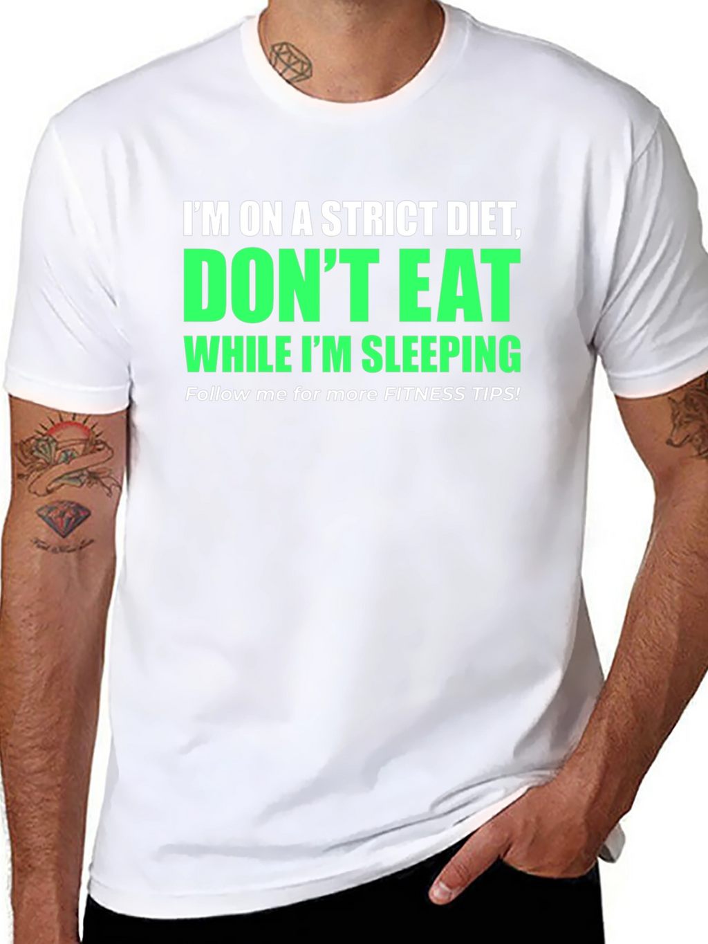 Funny Diet T-Shirt - Dont Eat While Im Sleeping