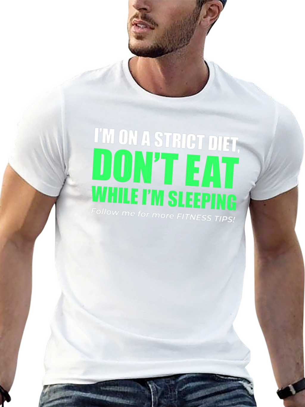 Funny Diet T-Shirt - Dont Eat While Im Sleeping