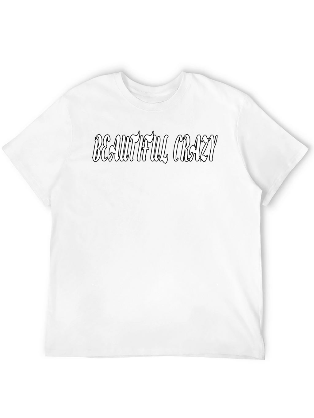 Beautiful Crazy Graphic Tee - Soft Black T-Shirt