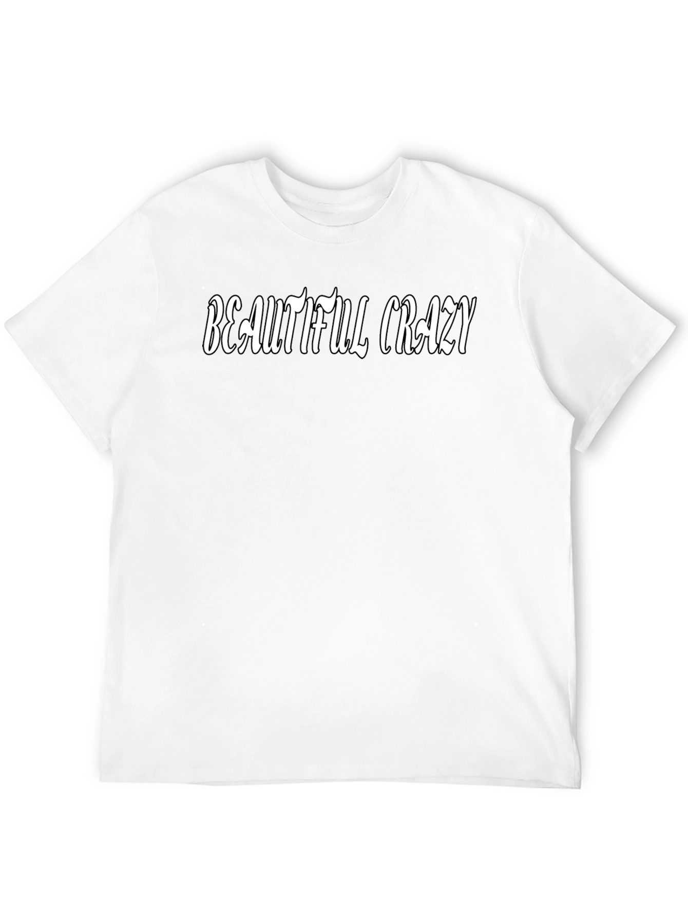 Beautiful Crazy Graphic Tee - Soft Black T-Shirt