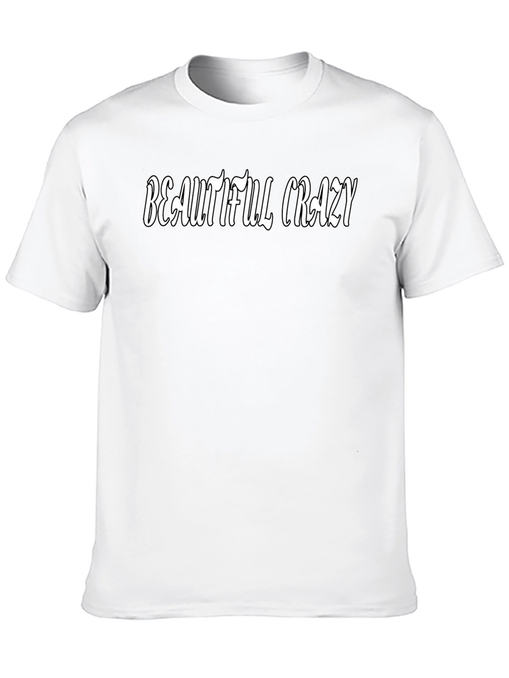 Beautiful Crazy Graphic Tee - Soft Black T-Shirt