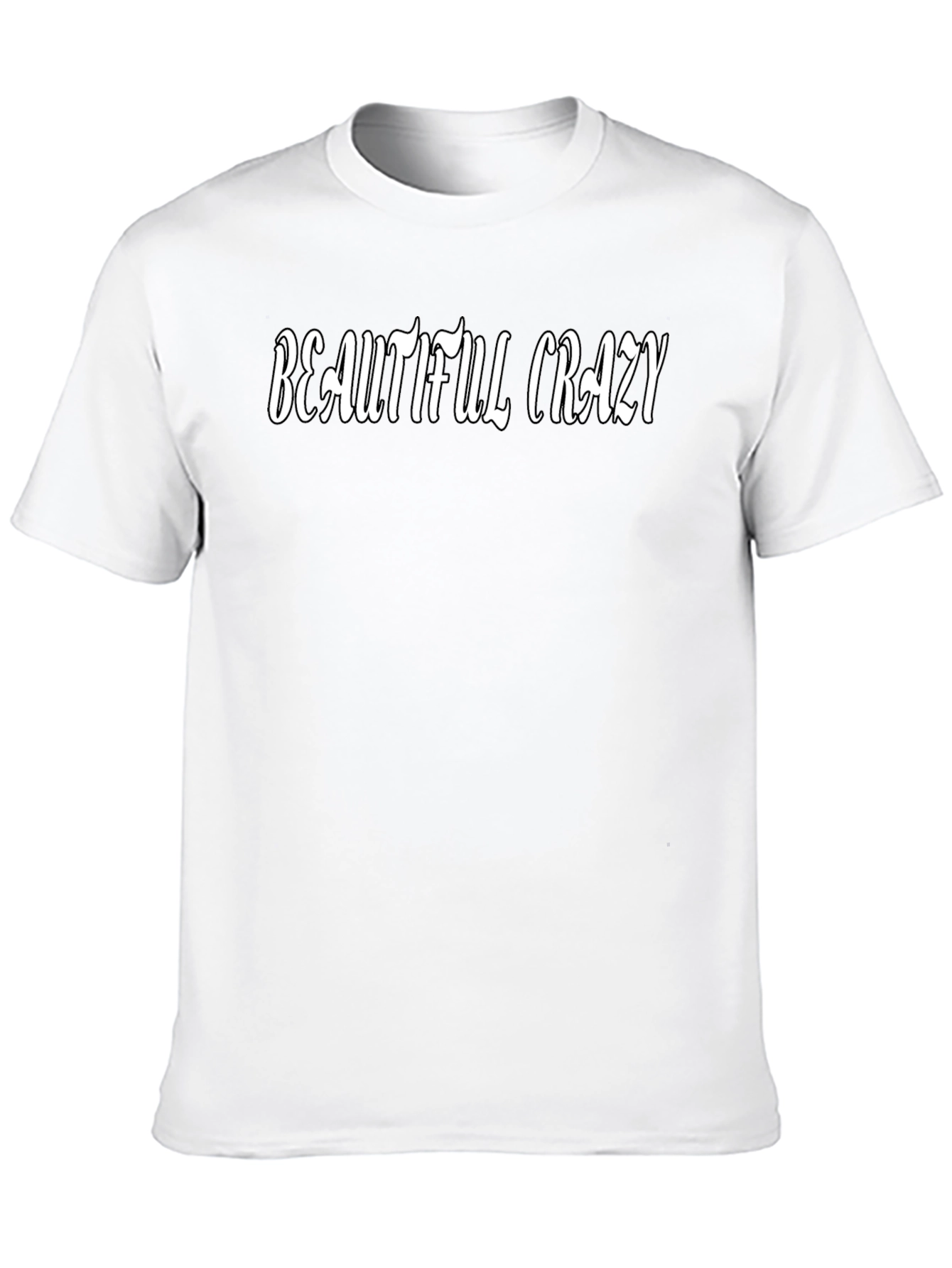 Beautiful Crazy Graphic Tee - Soft Black T-Shirt
