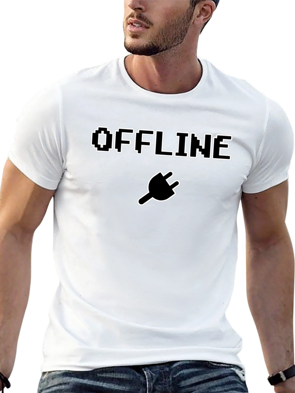 Offline Mode Black Graphic Tee