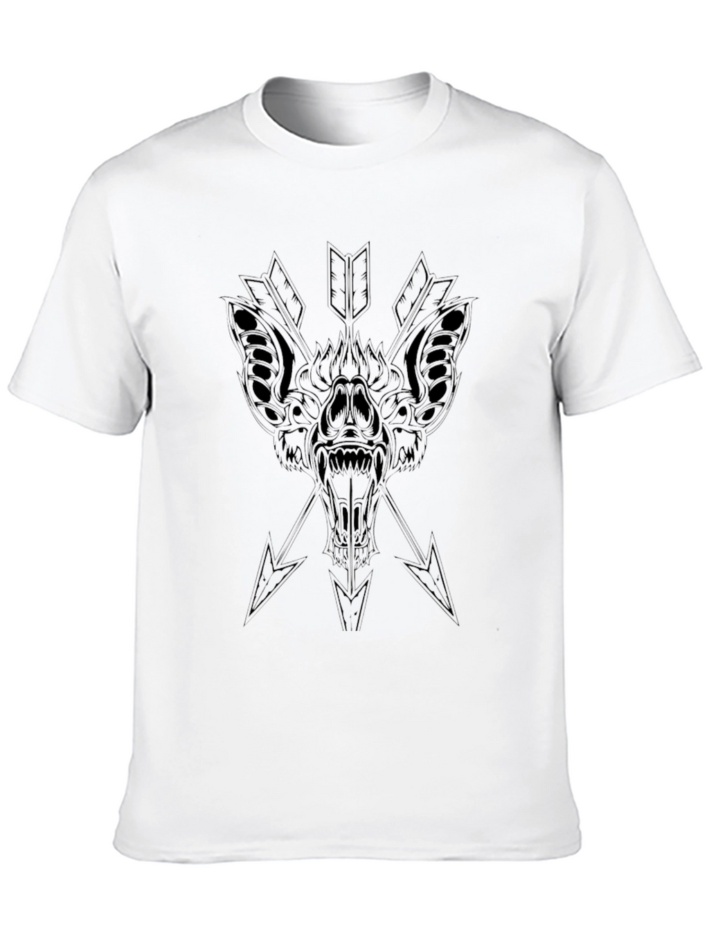 Black Bat Arrow Graphic Tee - Mens Casual Fashion