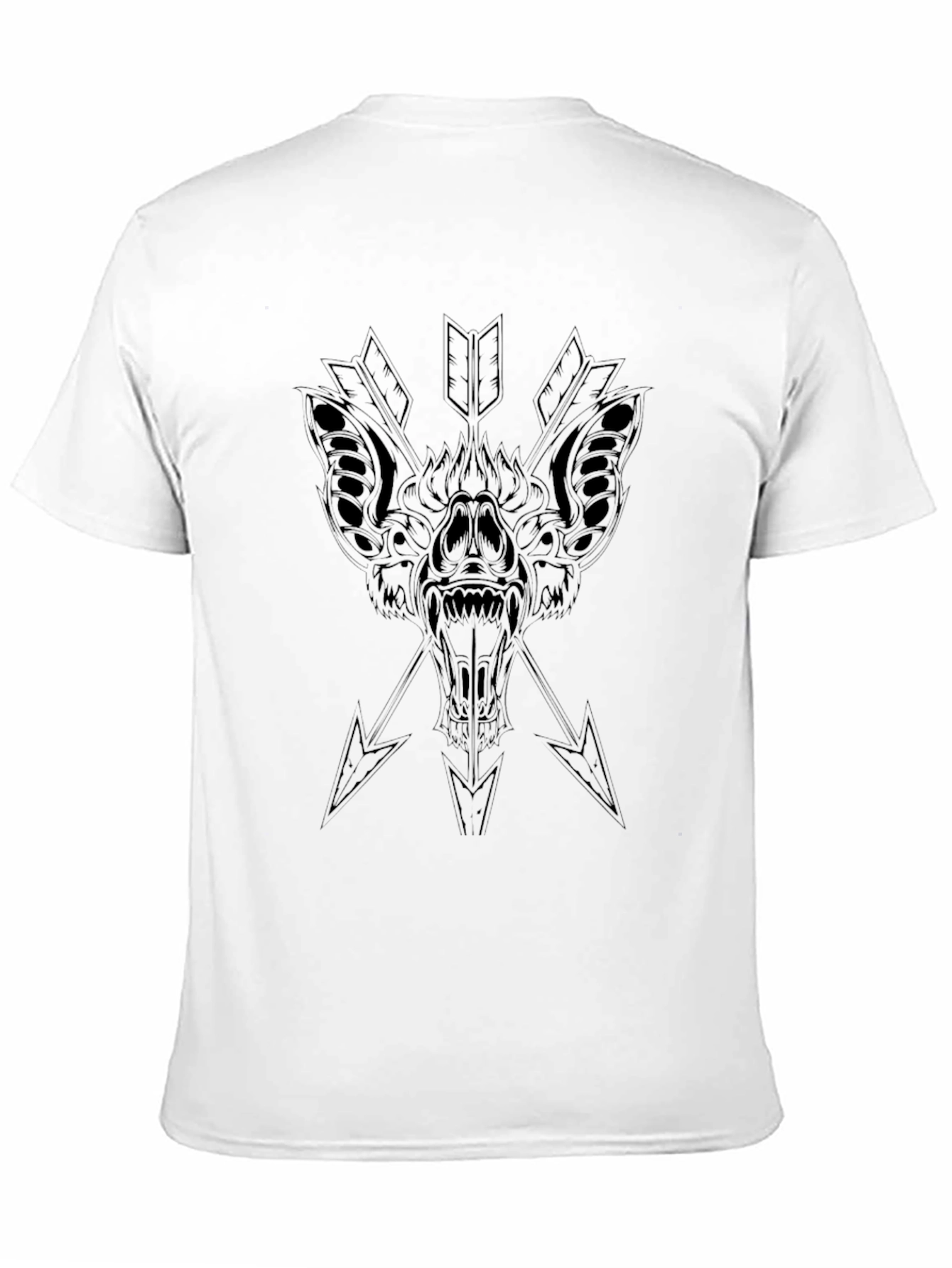 Black Bat Arrow Graphic Tee - Mens Casual Fashion