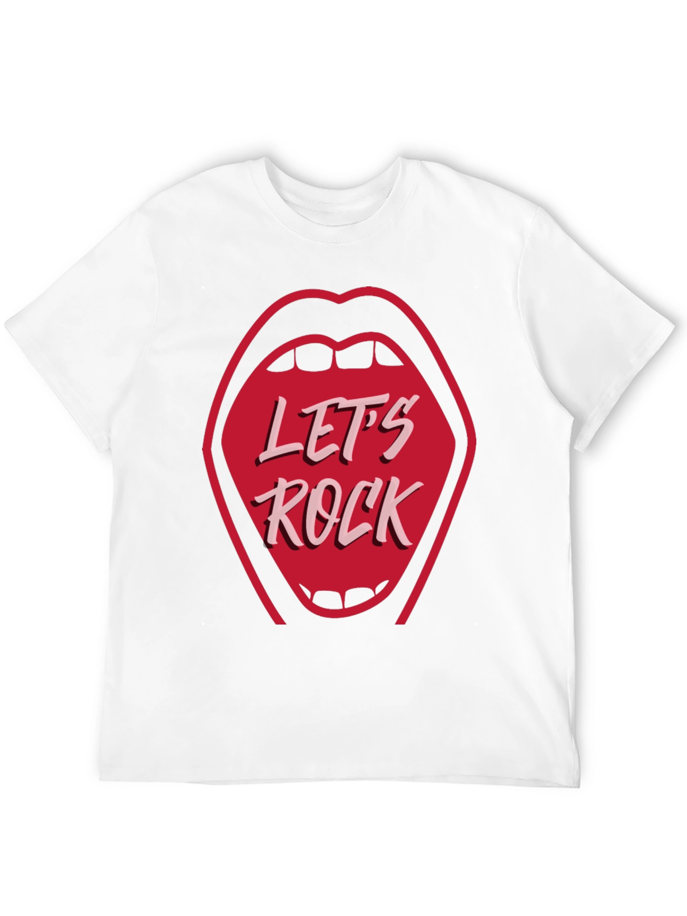 Lets Rock Graphic Tee - Rock and Roll Style