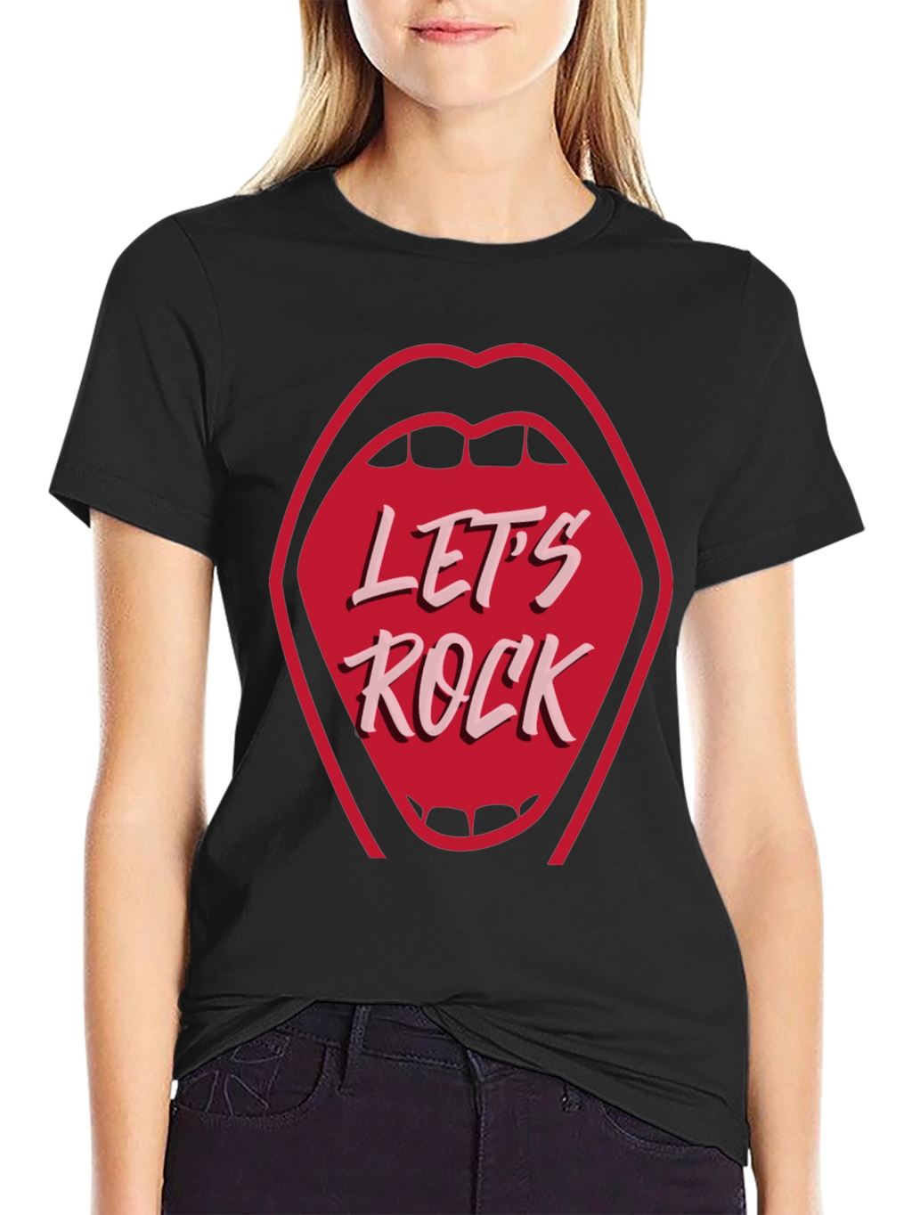 Lets Rock Graphic Tee - Rock and Roll Style