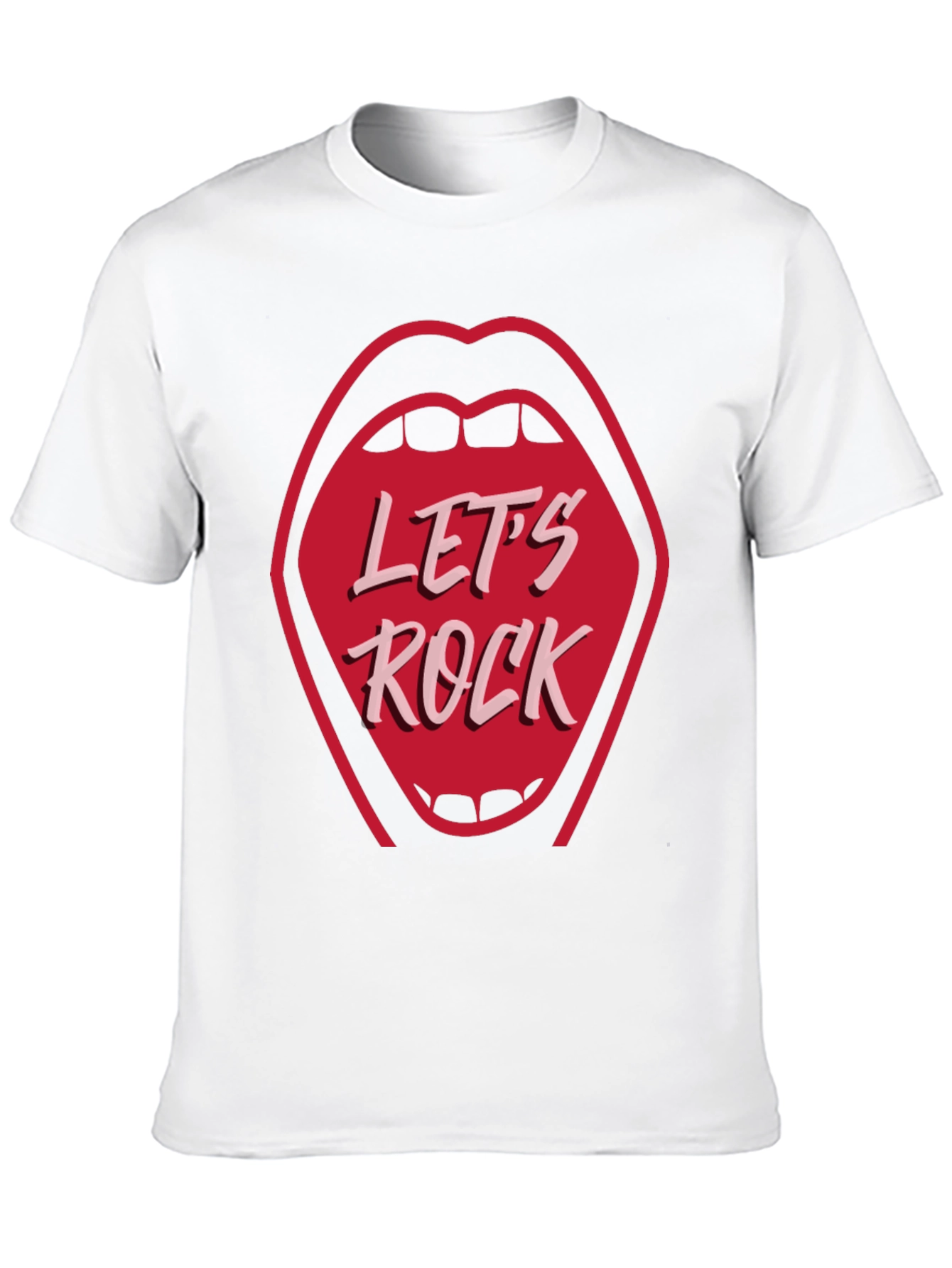 Lets Rock Graphic Tee - Rock and Roll Style