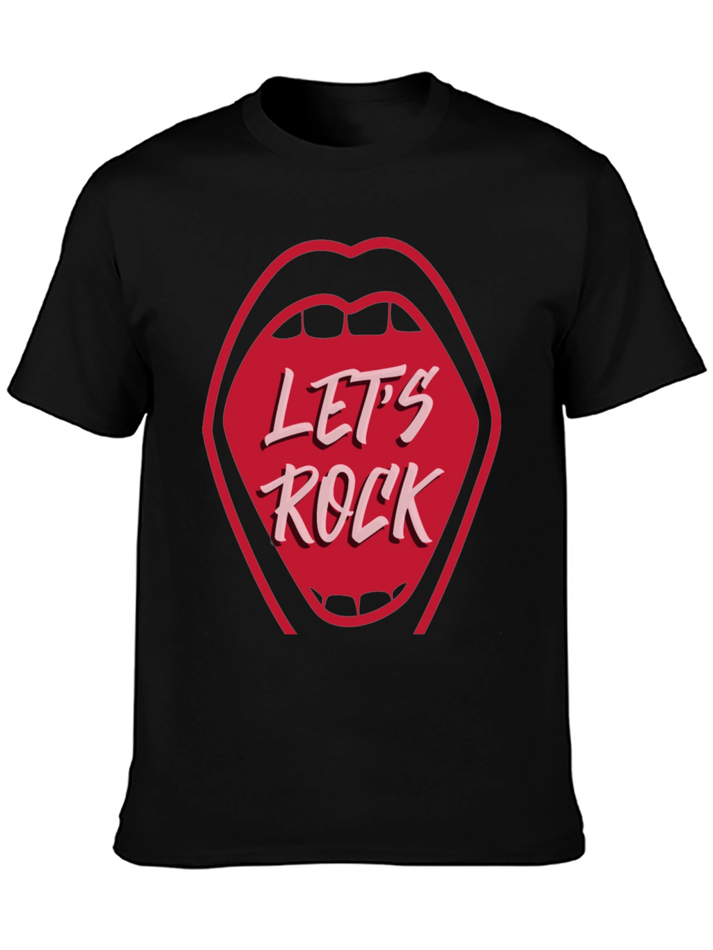 Lets Rock Graphic Tee - Rock and Roll Style