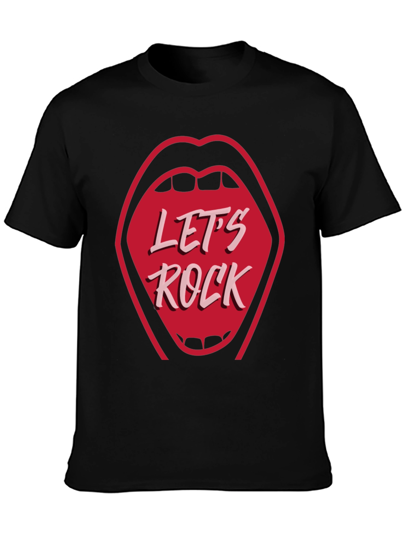 Lets Rock Graphic Tee - Rock and Roll Style