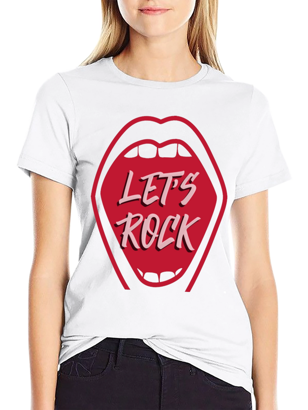 Lets Rock Graphic Tee - Rock and Roll Style