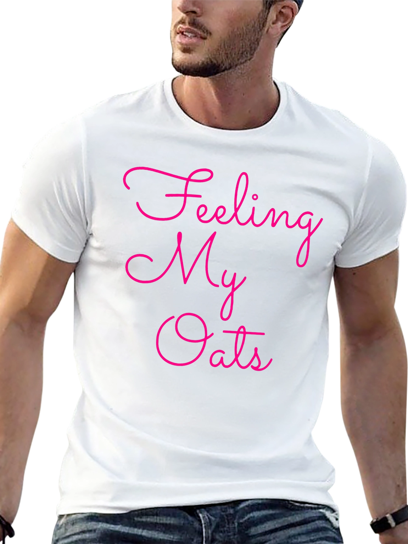 Feeling My Oats Graphic Tee - Trendy Black T-Shirt