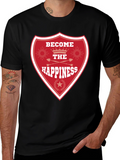 Become the Happiness Graphic Tee - Black
