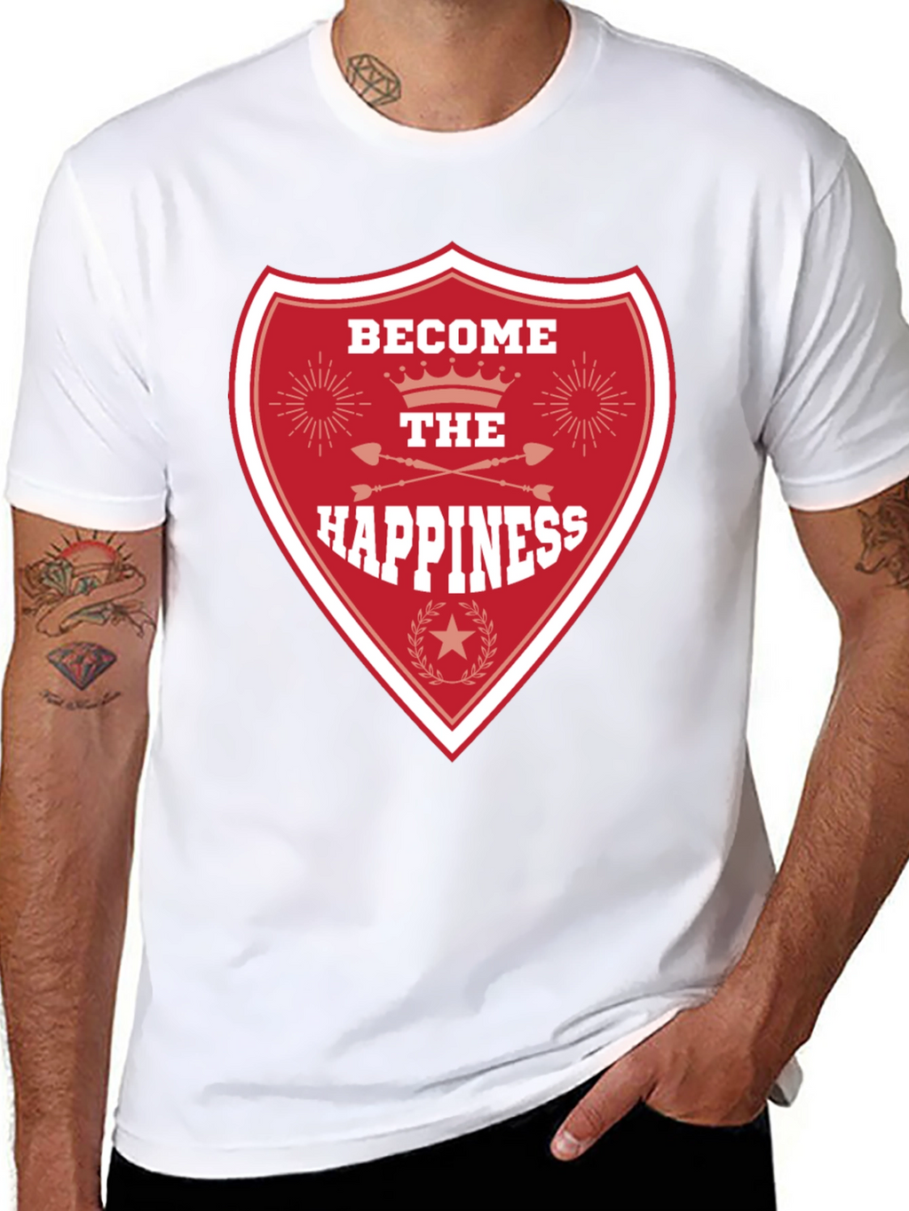 Become the Happiness Graphic Tee - Black