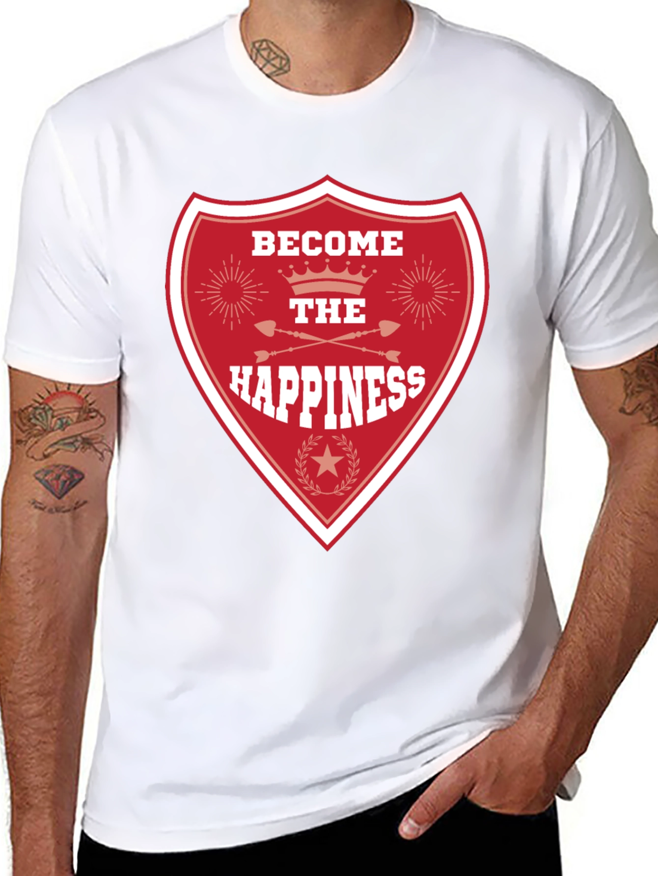 Become the Happiness Graphic Tee - Black
