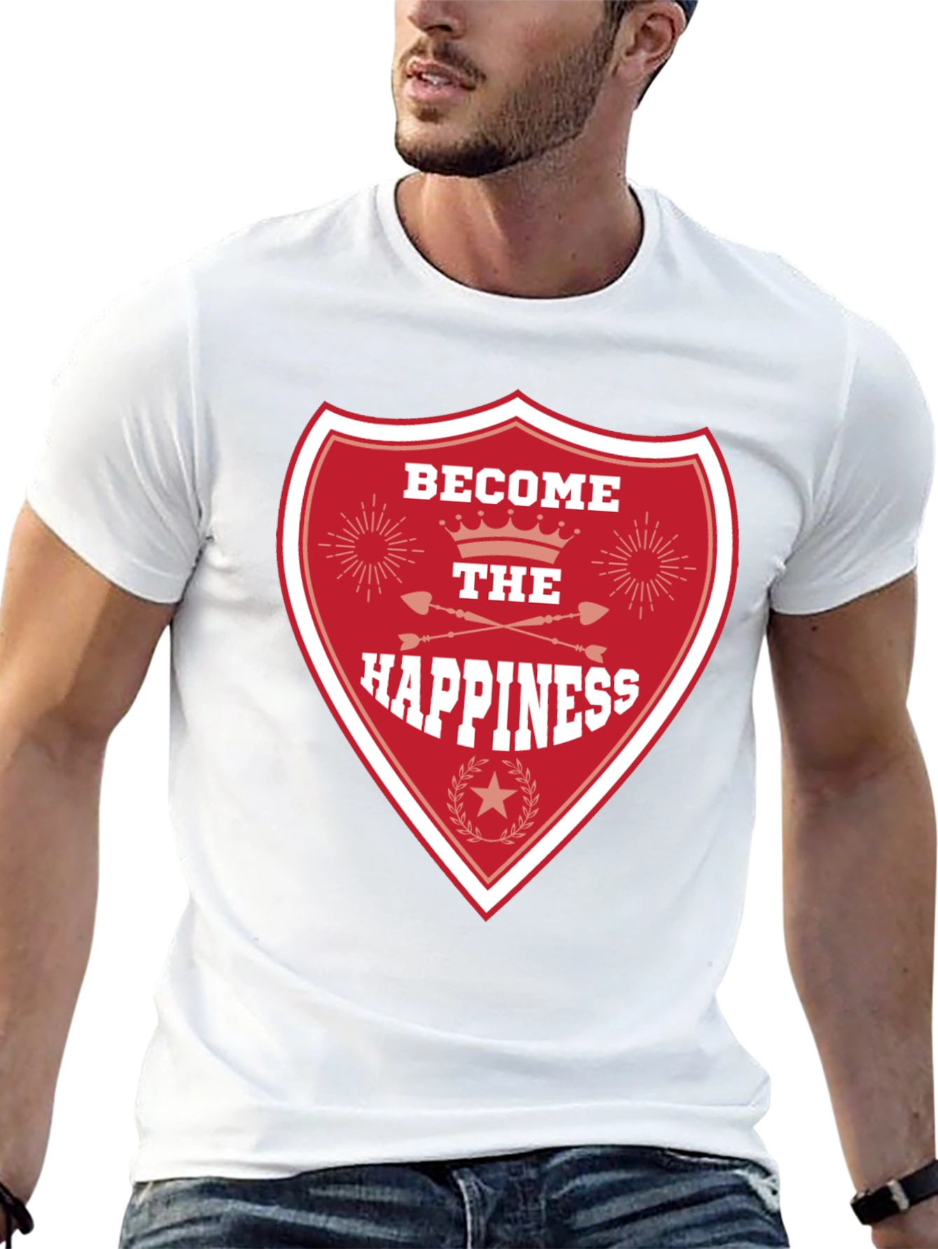 Become the Happiness Graphic Tee - Black