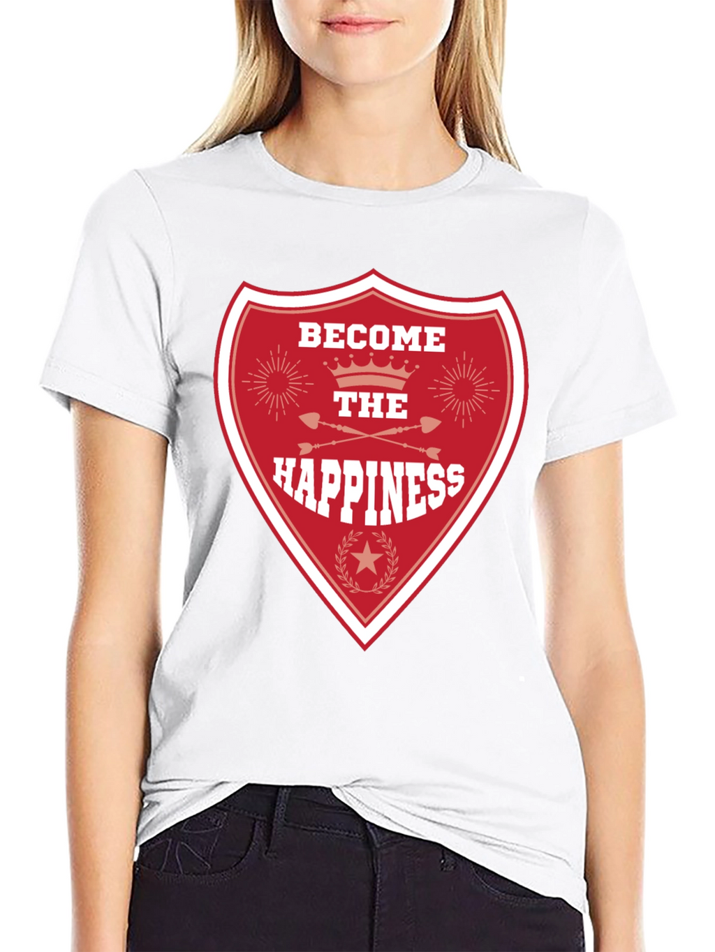 Become the Happiness Graphic Tee - Black
