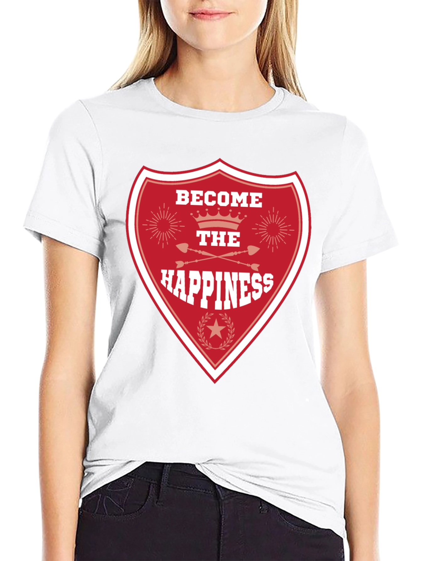 Become the Happiness Graphic Tee - Black