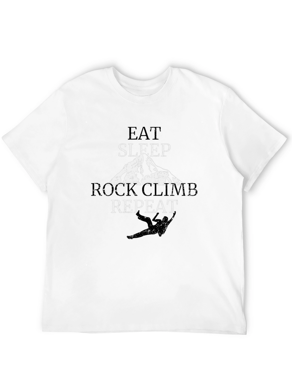 Eat Sleep Rock Climb Repeat Black T-Shirt