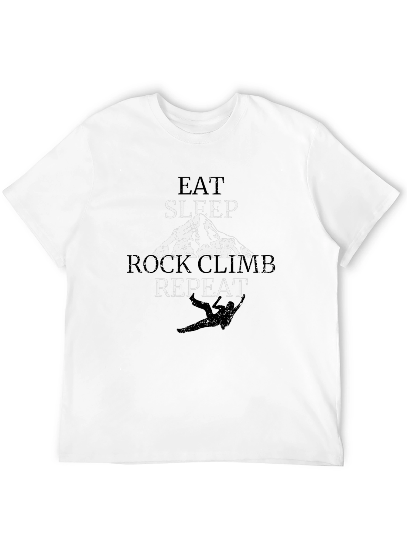 Eat Sleep Rock Climb Repeat Black T-Shirt