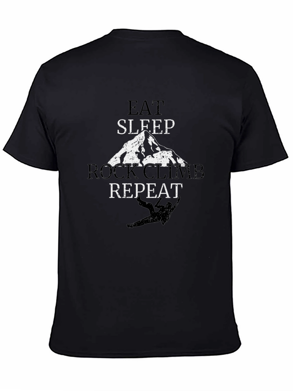 Eat Sleep Rock Climb Repeat Black T-Shirt