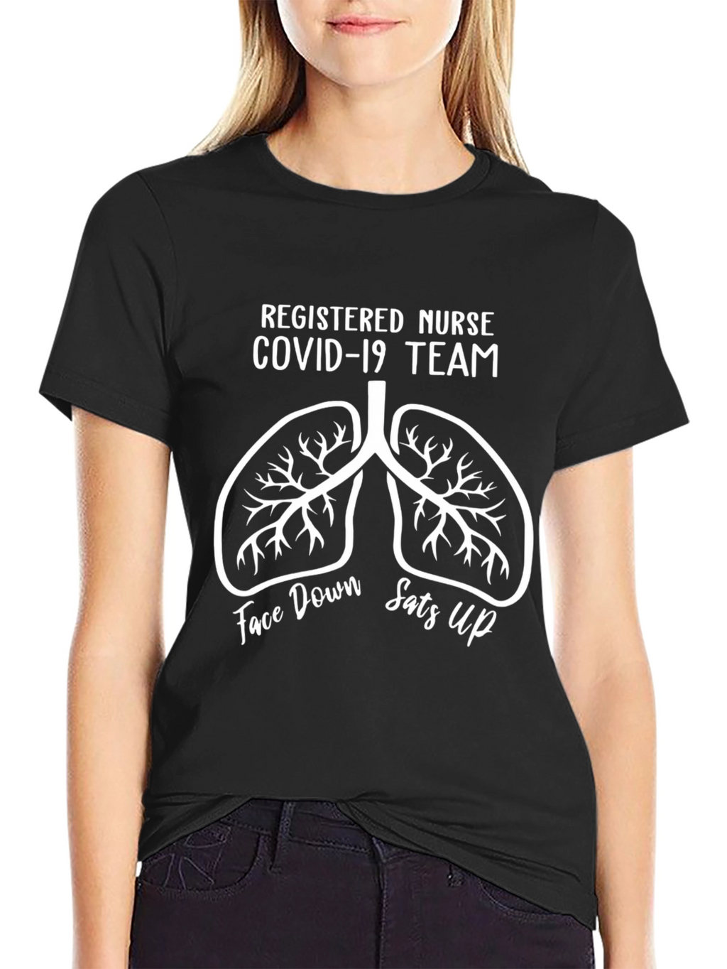 Registered Nurse COVID-19 Team Lungs T-Shirt