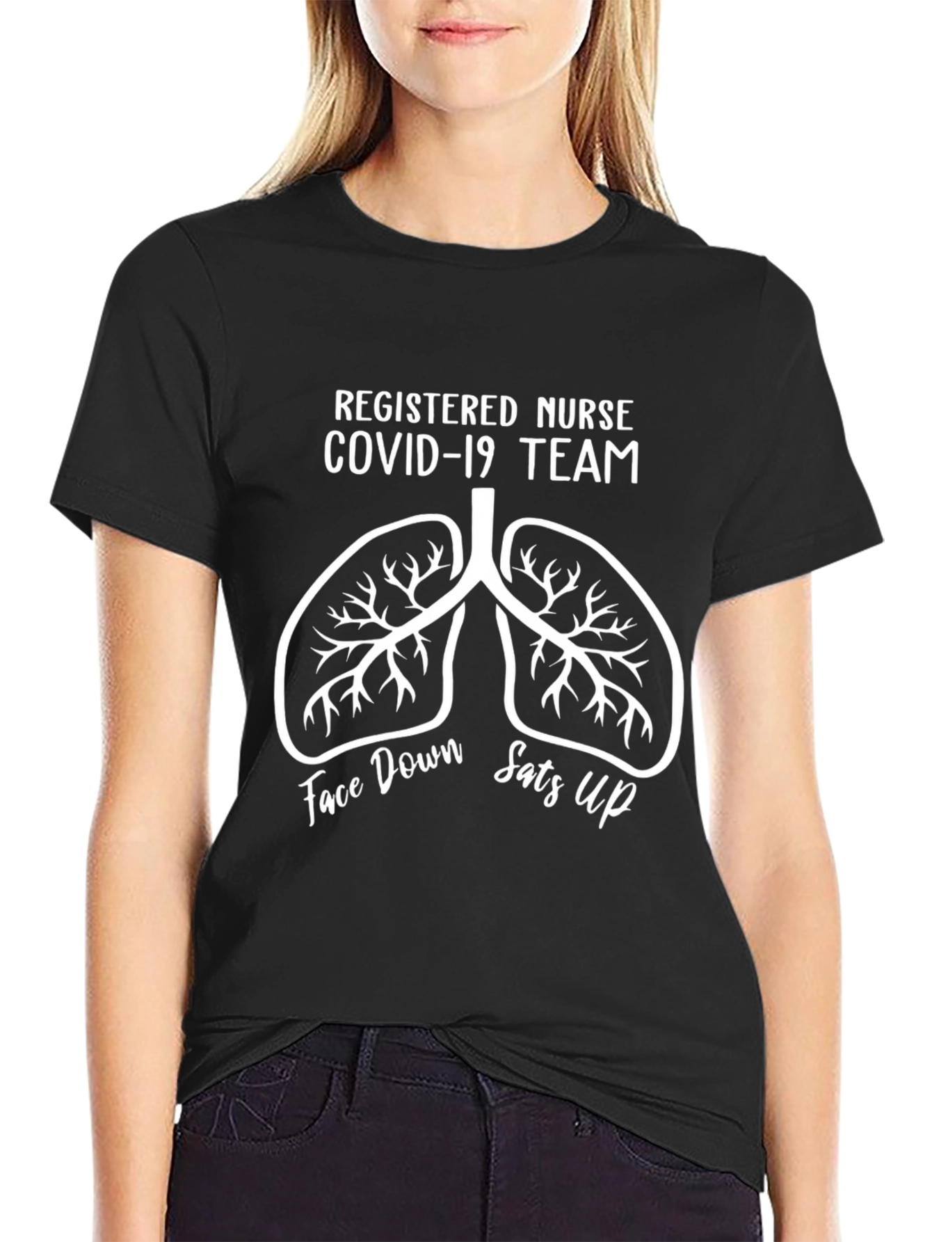 Registered Nurse COVID-19 Team Lungs T-Shirt