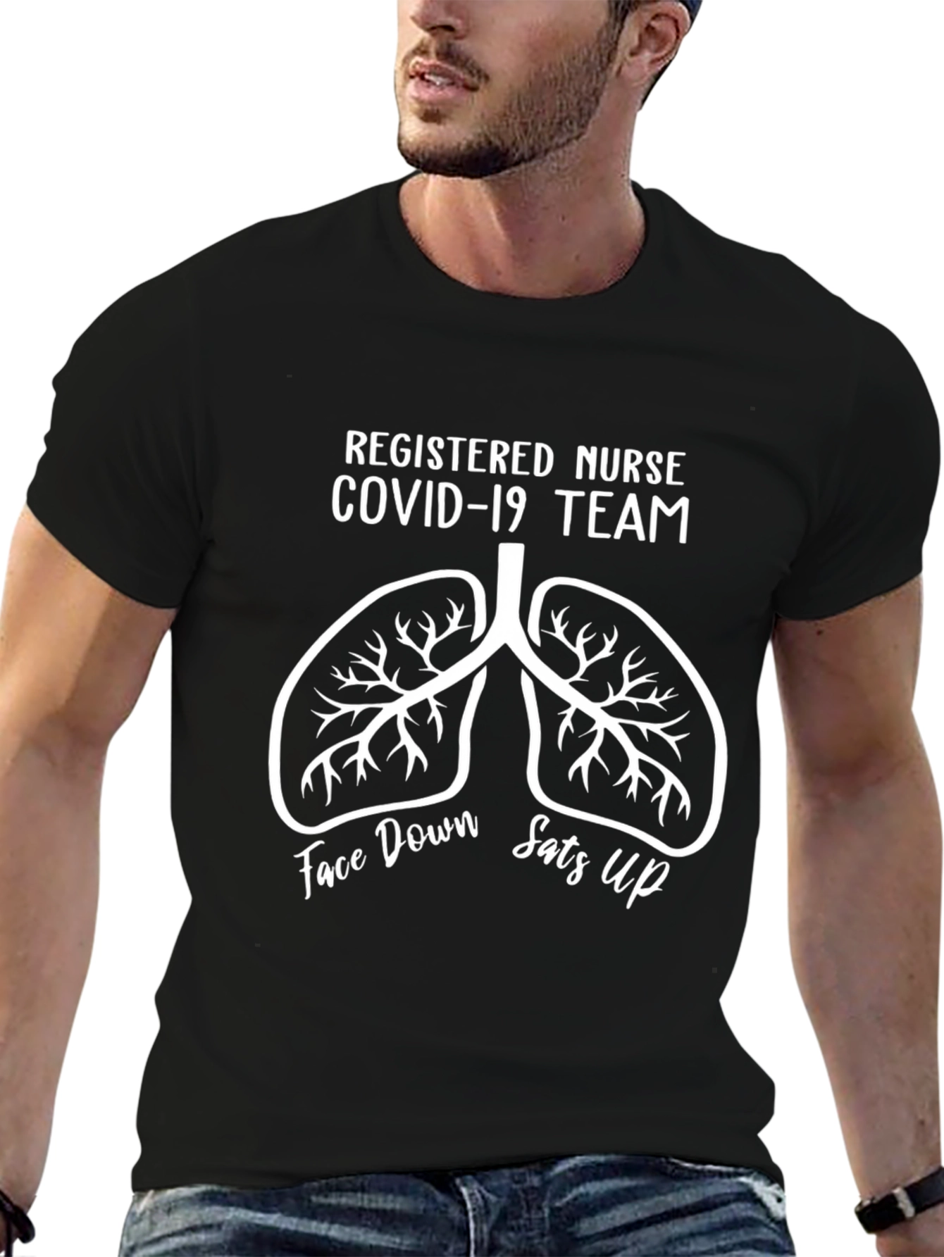 Registered Nurse COVID-19 Team Lungs T-Shirt