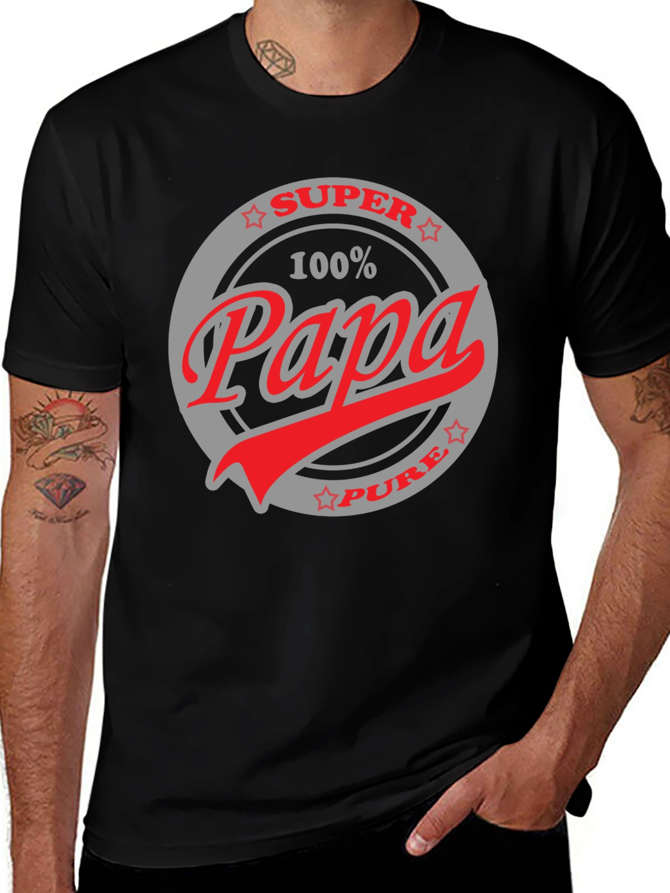 Super Papa T-Shirt - 100% Pure Dad Gift