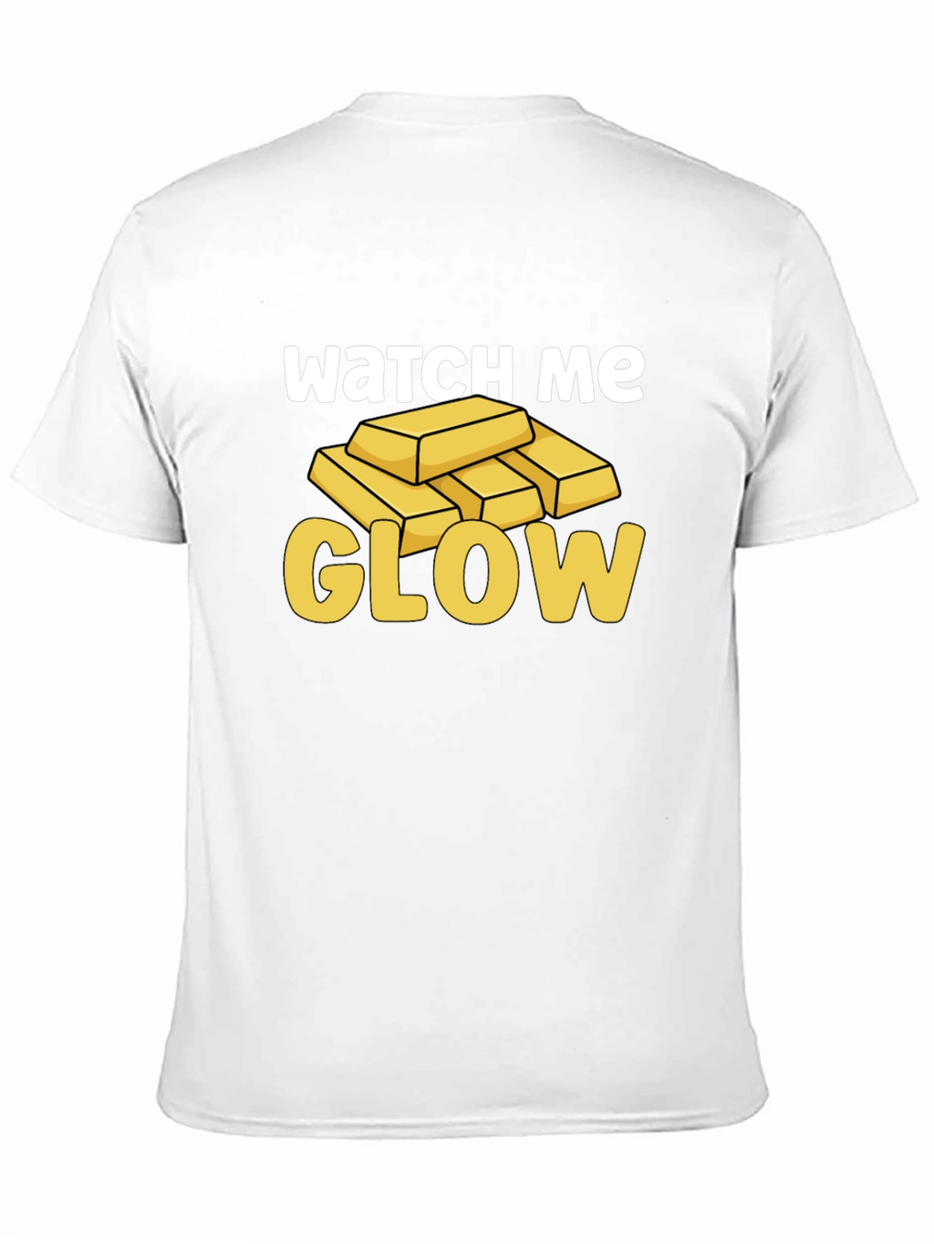 Watch Me Glow Gold Bar Graphic Tee - Mens