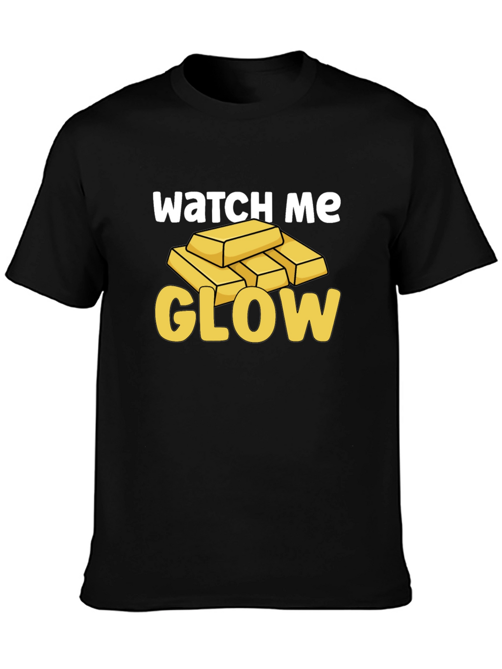 Watch Me Glow Gold Bar Graphic Tee - Mens