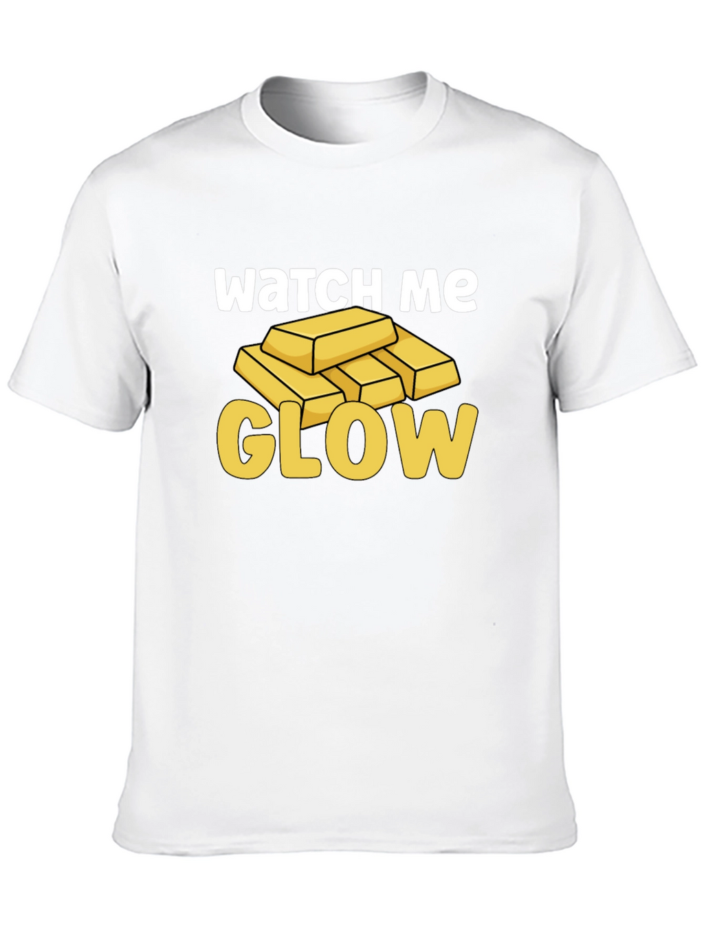 Watch Me Glow Gold Bar Graphic Tee - Mens