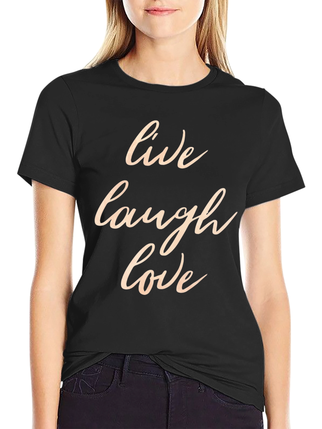 Live Laugh Love Graphic Tee - Black