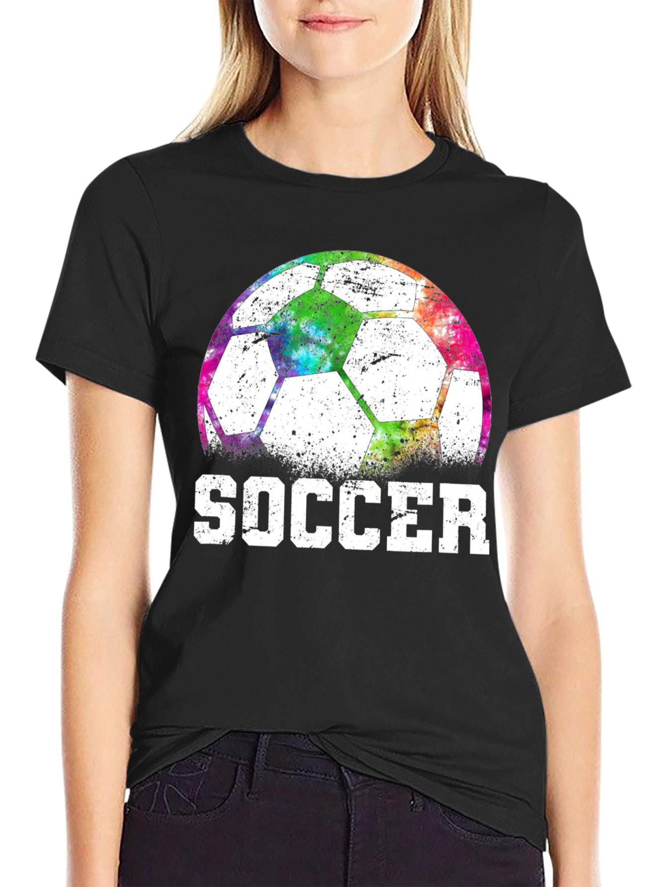 Soccer Ball Tie-Dye Graphic Tee