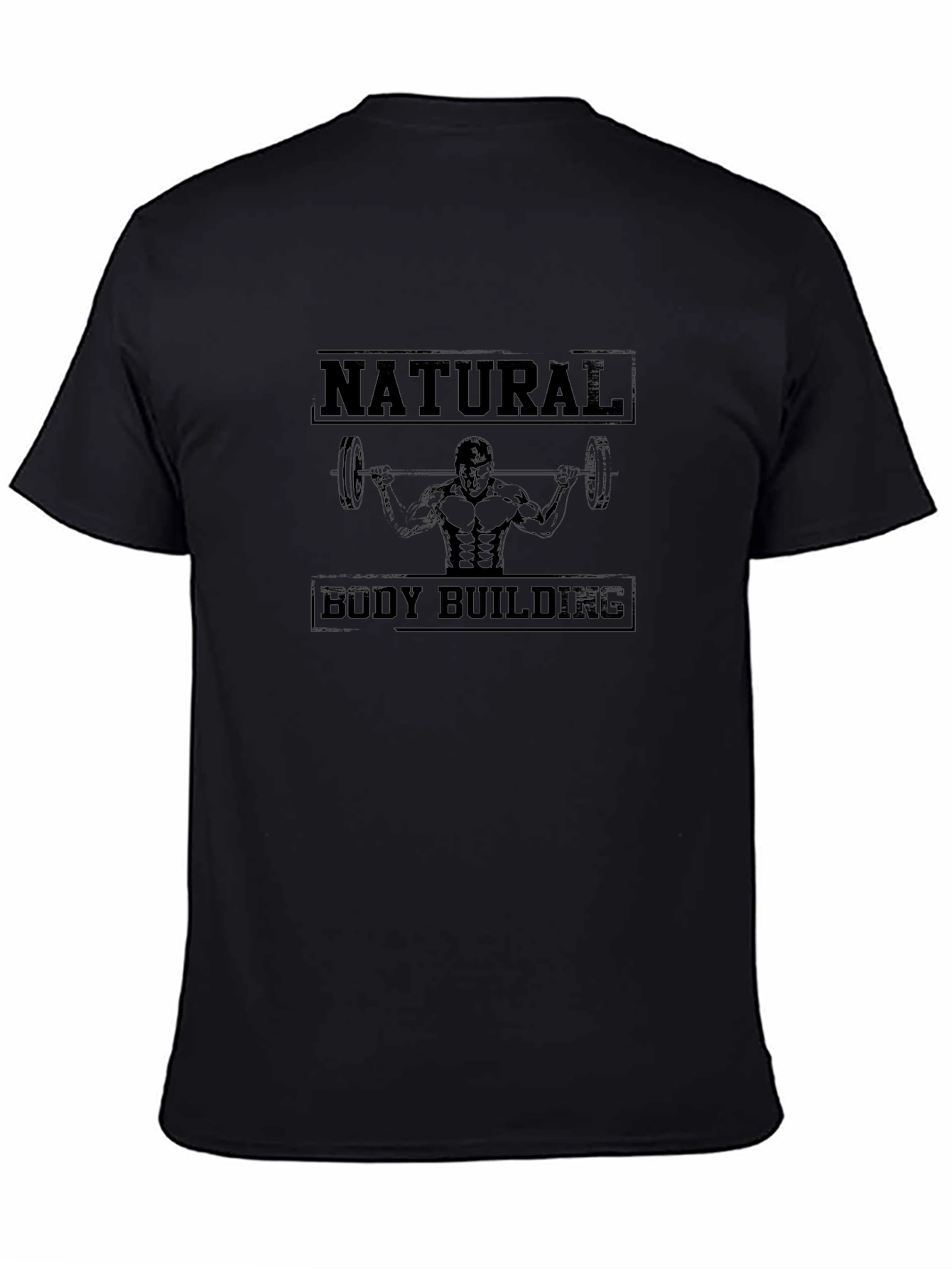 Natural Bodybuilding Black Graphic Tee