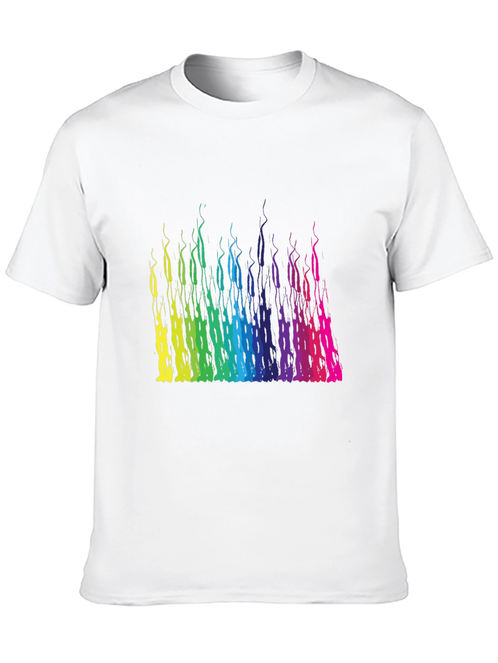Rainbow Wisp Graphic Black T-Shirt