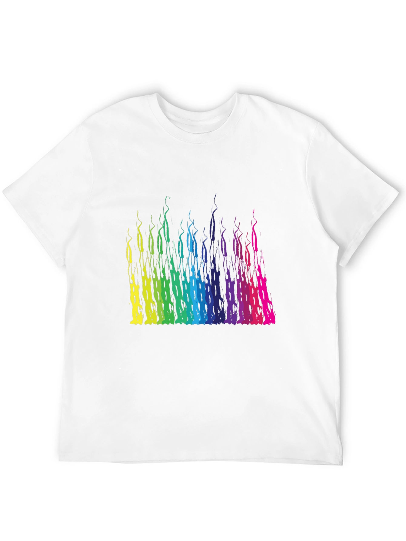 Rainbow Wisp Graphic Black T-Shirt